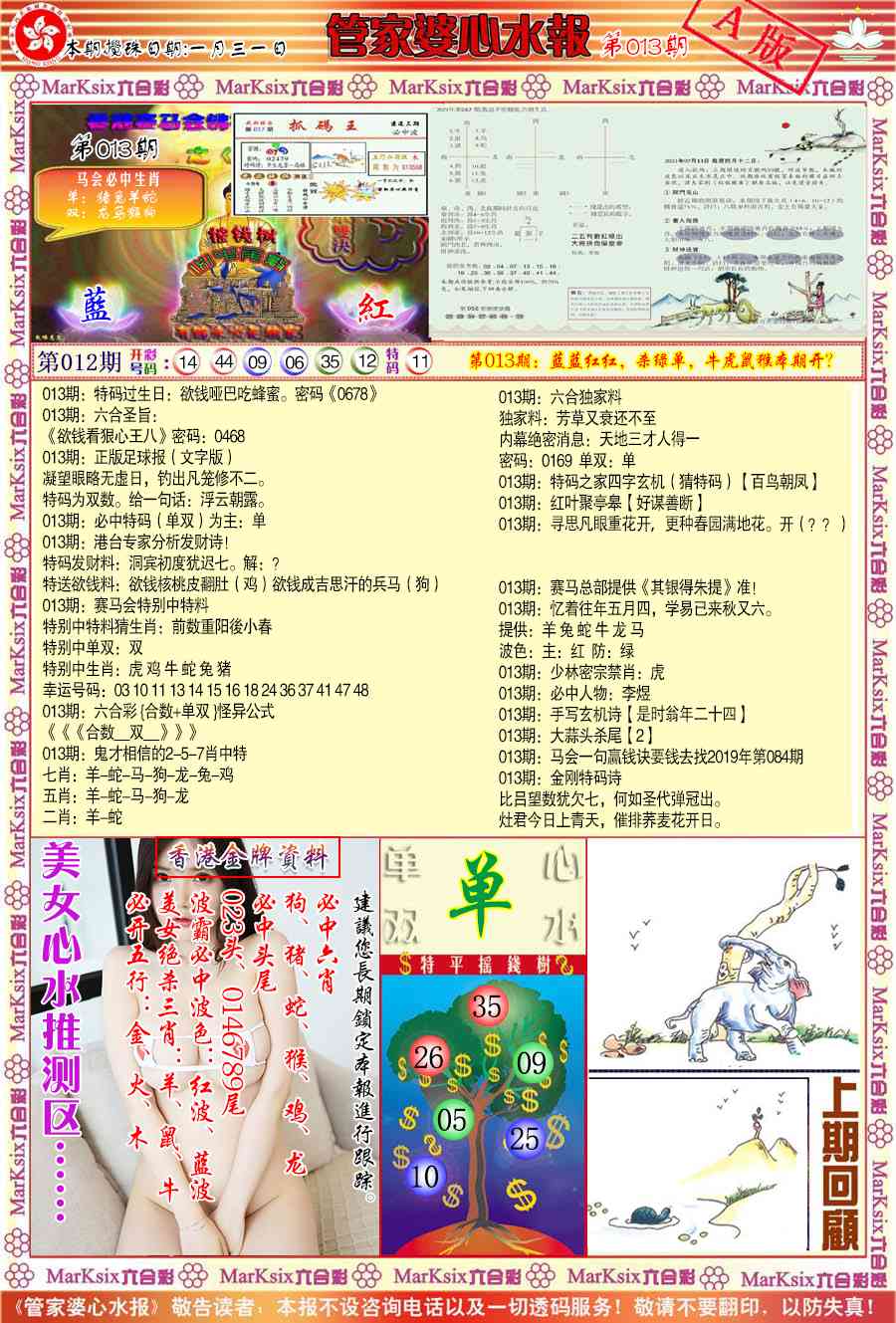 013期管家婆心水报A[图]