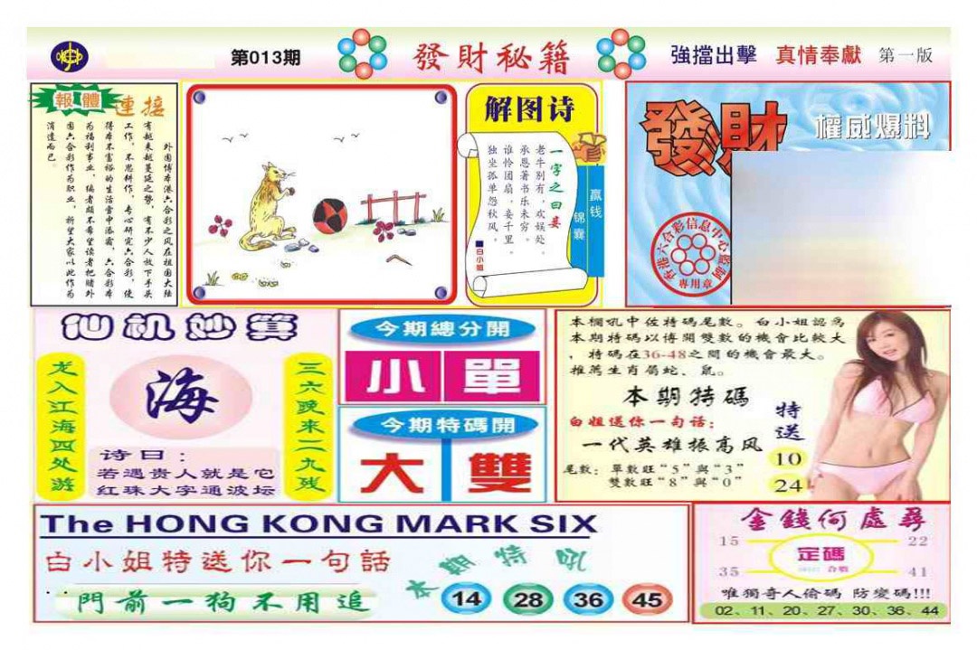 013期发财秘籍A（新图）[图]