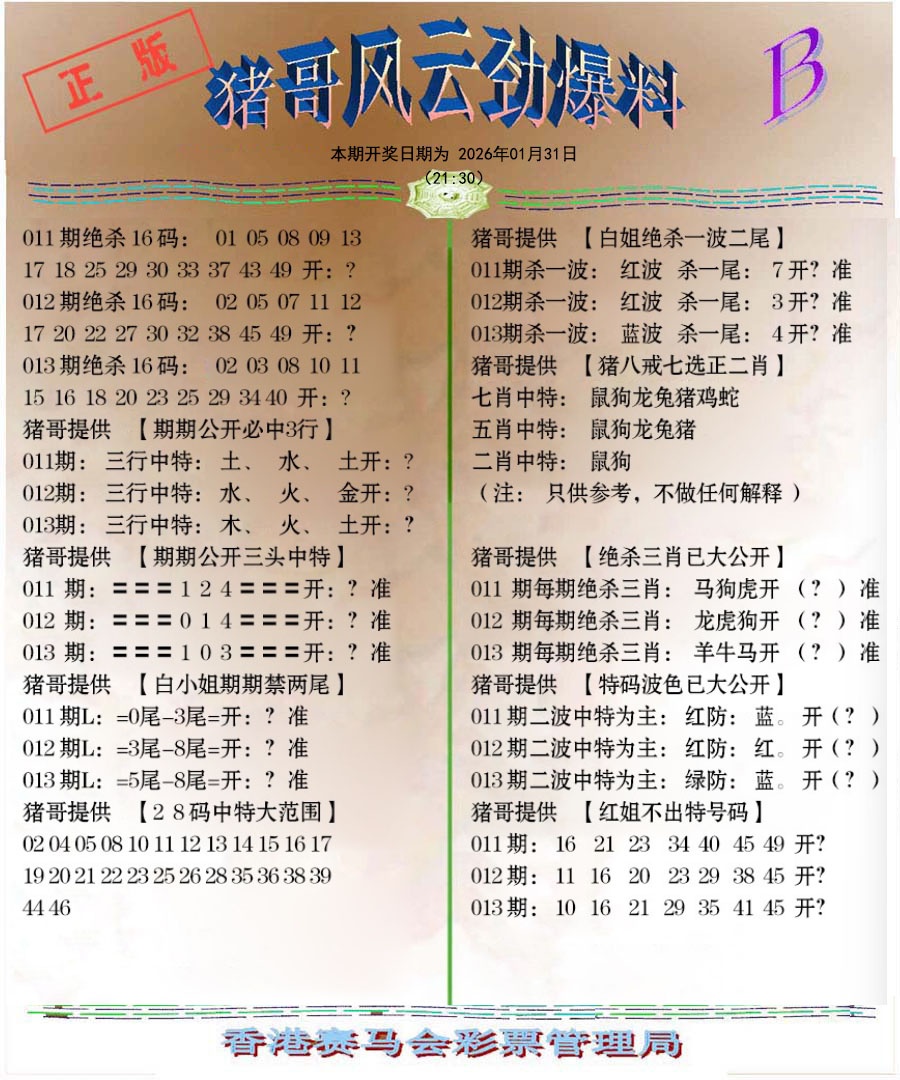 013期猪哥风云劲爆料B[图]