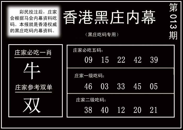 013期香港黑庄内幕[图]