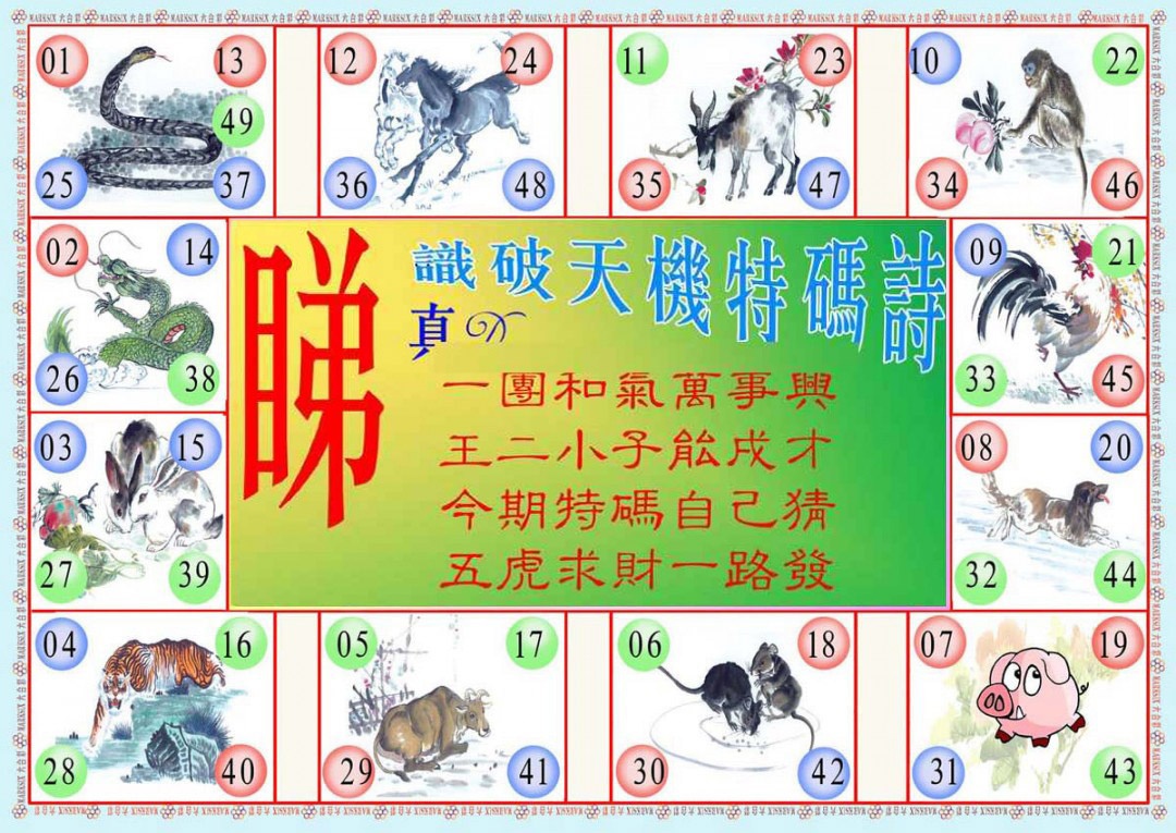 013期识破天机B版[图]