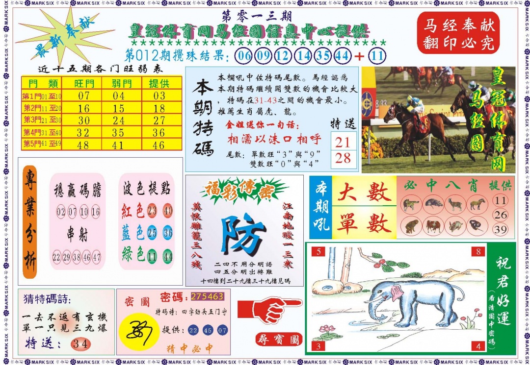 013期皇冠体育网马经图记录[图]