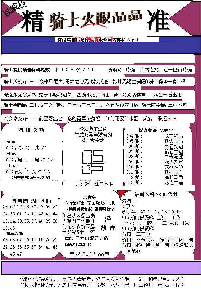 013期骑士火眼晶晶（正）[图]