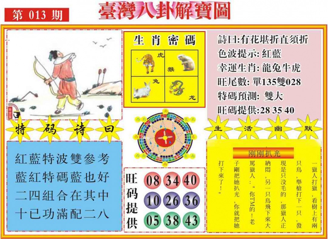013期台湾八卦解宝图[图]